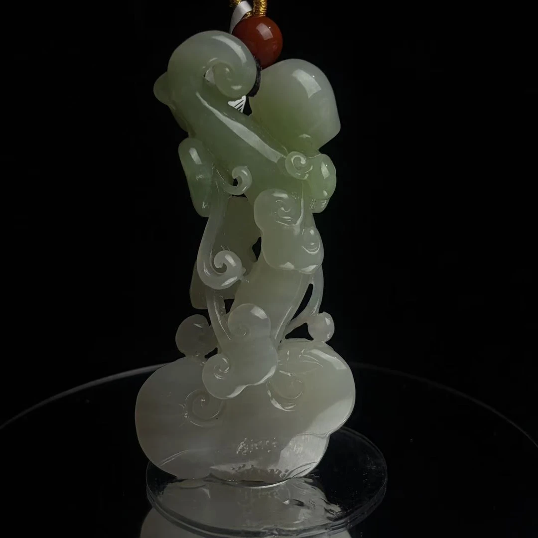 翠绿如意玉佩A006