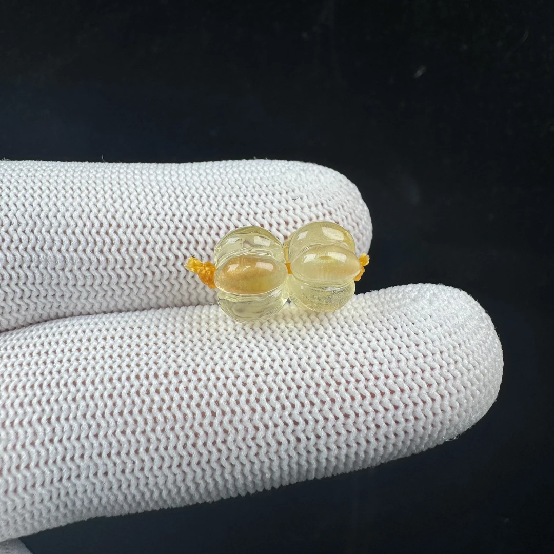 F1029天然原矿蜜蜡南瓜珠10.6mm支持复检