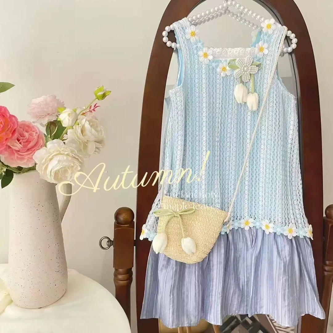 PP497-女童小菊花连衣裙