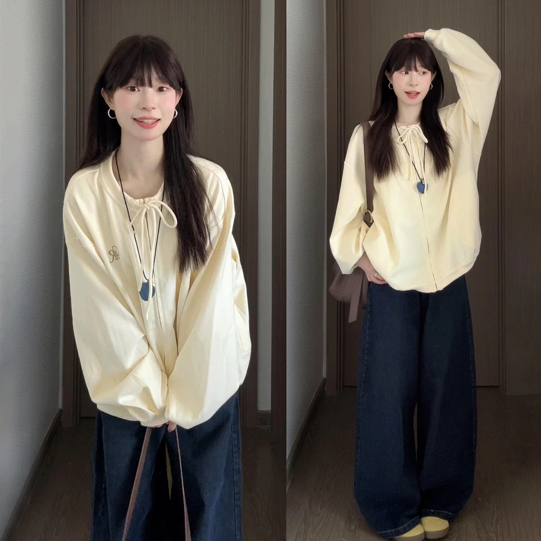 小个子正肩拉链卫衣女外套春秋季2025年新款爆款韩系早秋开衫上衣