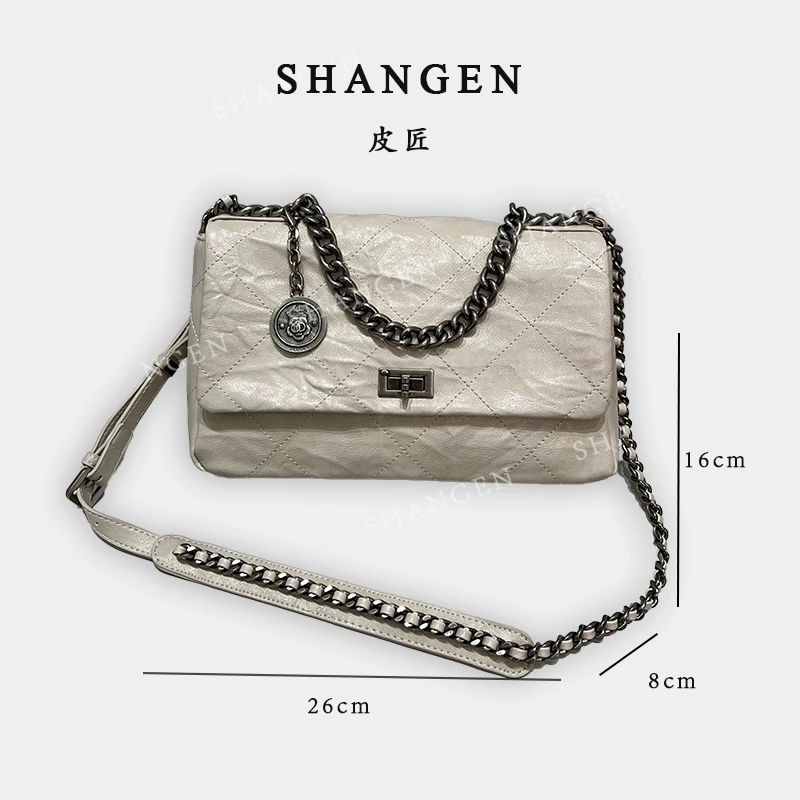 【尚恩CC】ZT-D7088-奶油白-轻奢时尚女士新款单肩斜挎包