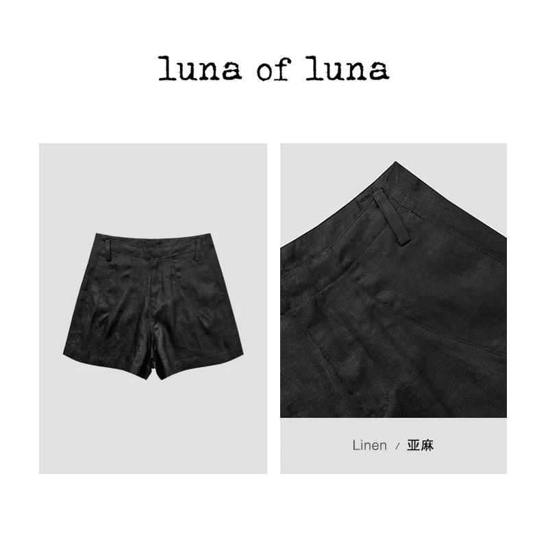 LUNA“窒息长腿”显瘦100亚麻 夏季TOP 时装短裤 DK00614