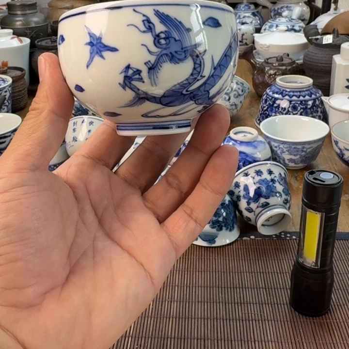 青花瓷器杯子茶具