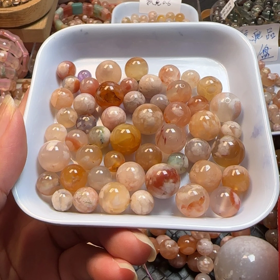 玛瑙/玉髓未镶嵌珠宝半成品一*橘