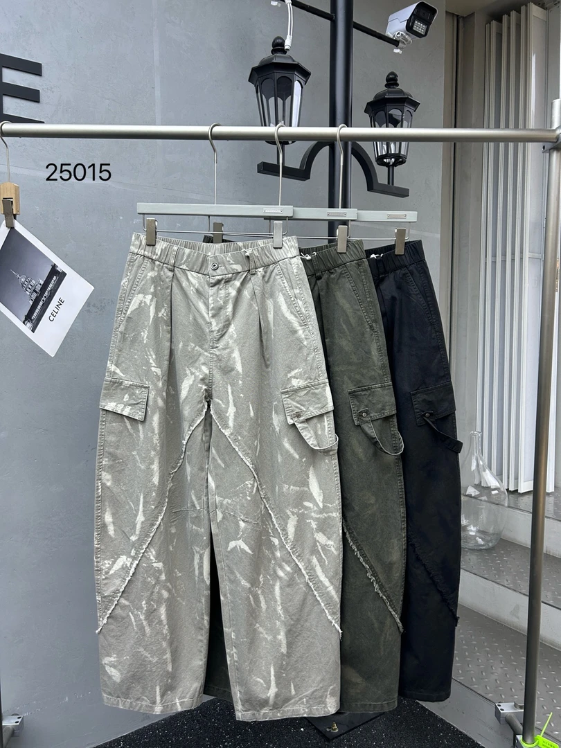 春款 扎染提花工装裤 宽版长裤 男女同款 K25015 G211