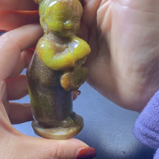 白玉菩提吊坠摆件