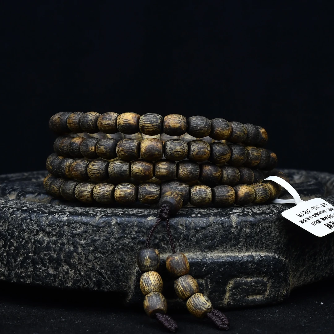 沉香6.8mm波浪仔嫁接棋楠沉香118颗沉水多圈23克+多样性发其一