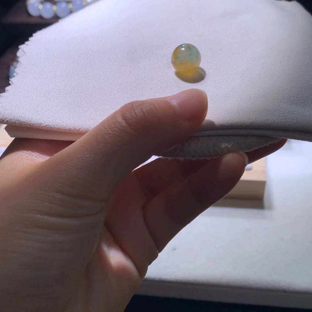 翡翠散珠天然缅甸翡翠A货卡11.83 度假风