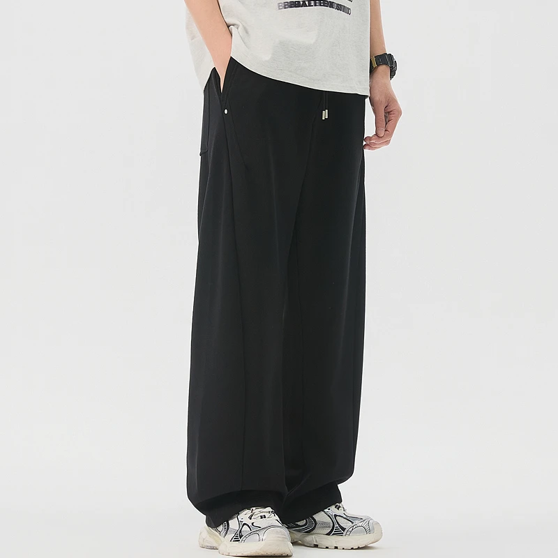 夏季日系重磅薄款工装直筒伞兵裤男潮流复古春季宽松男士休闲长裤