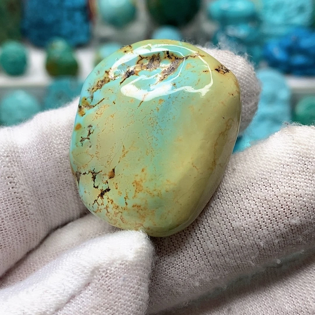 绿松石未镶嵌天然原矿 地大质检