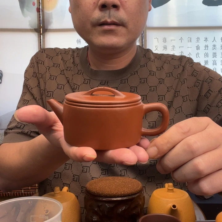 紫砂原矿紫砂壶朱泥汉瓦