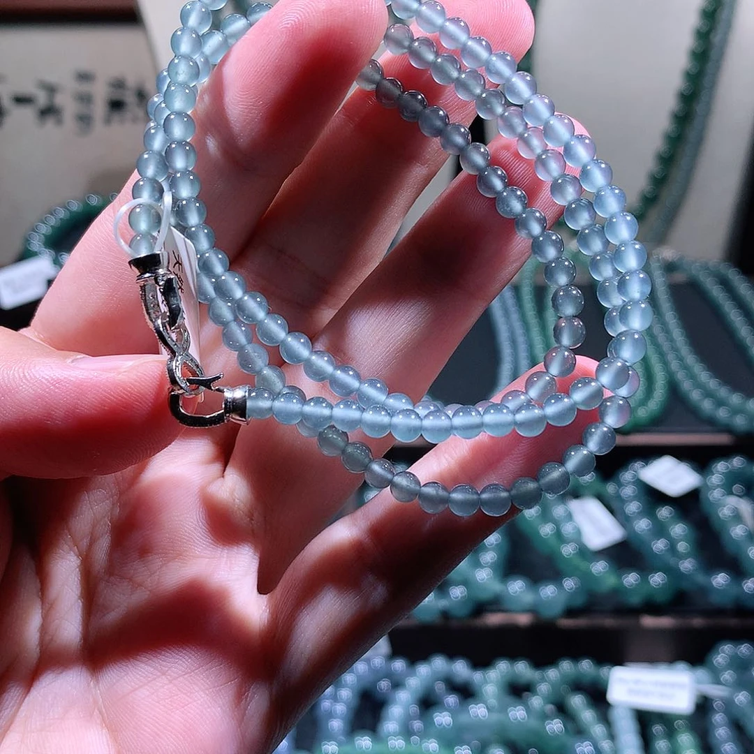 未镶嵌手链翡翠女****棚天然a货翡翠项链192颗