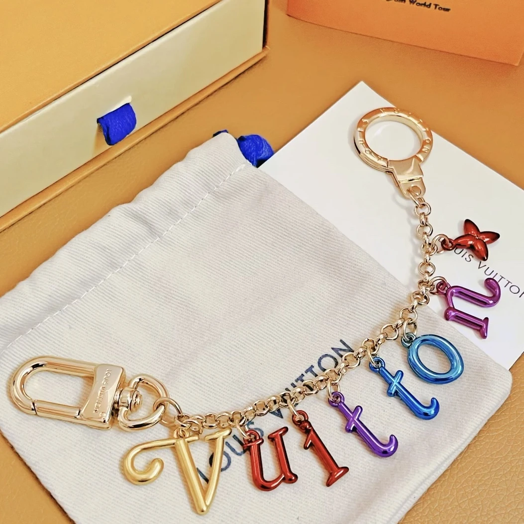 99新 LouisVuitton/路易威登 7姐专场/炫彩logo钥匙扣/挂件