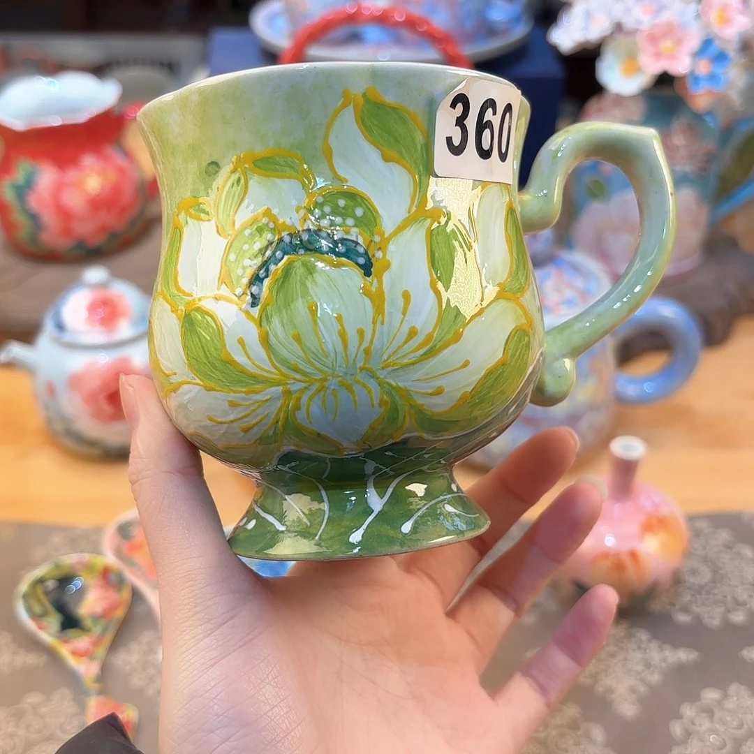 景德镇手绘高温釉下彩陶瓷茶具