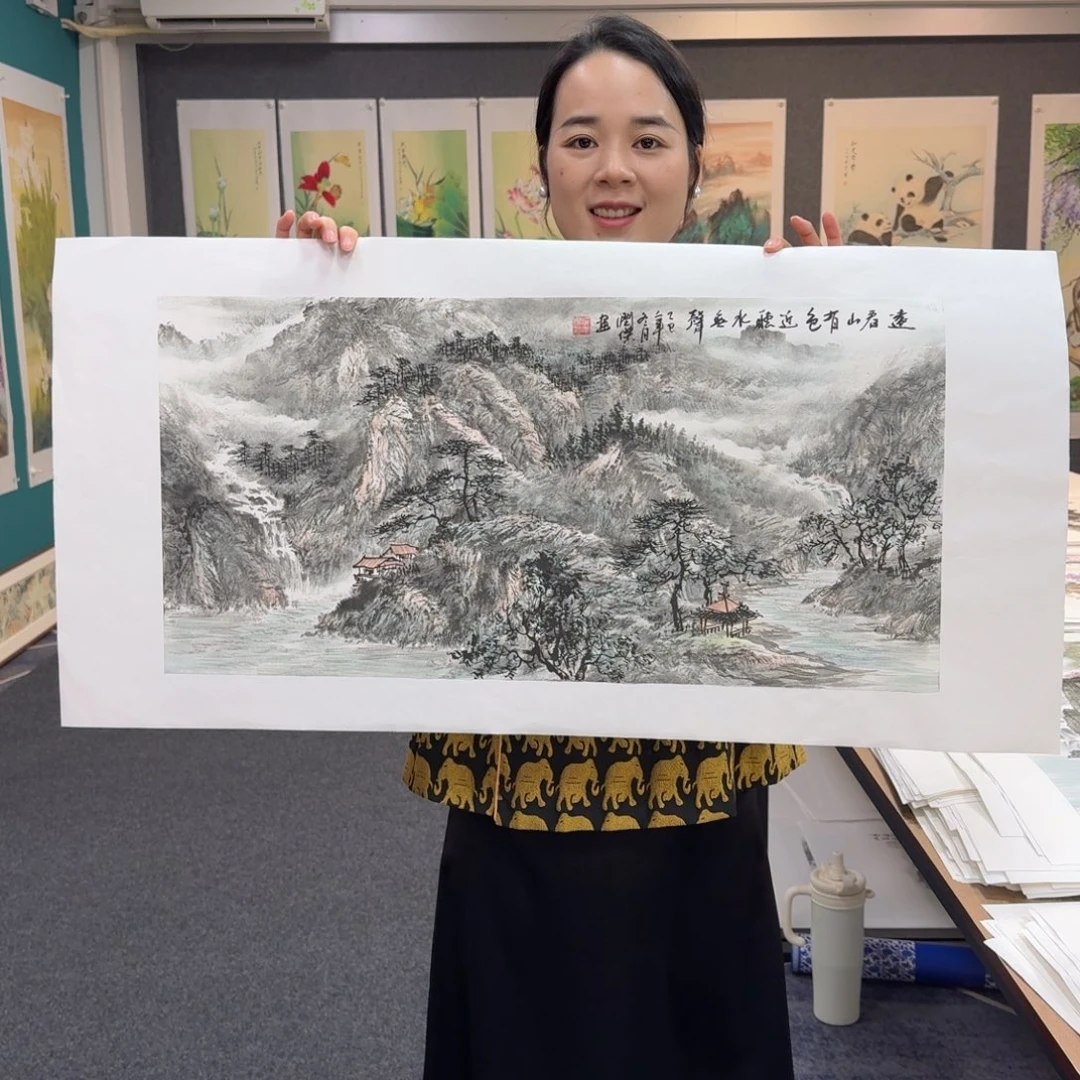 国画国画作品山水花鸟纯手绘