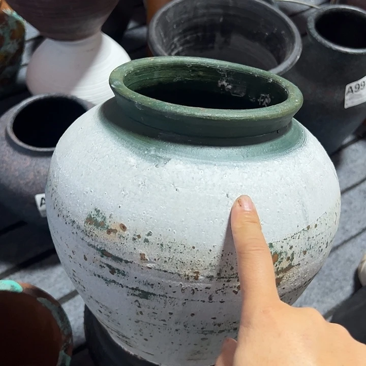 粗陶盆默认打孔高23口14