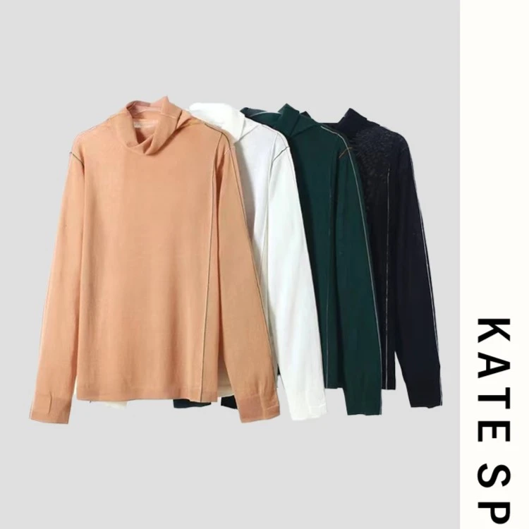 凯特丝蓓473#秋季百搭纯色时尚长袖百搭针织衫