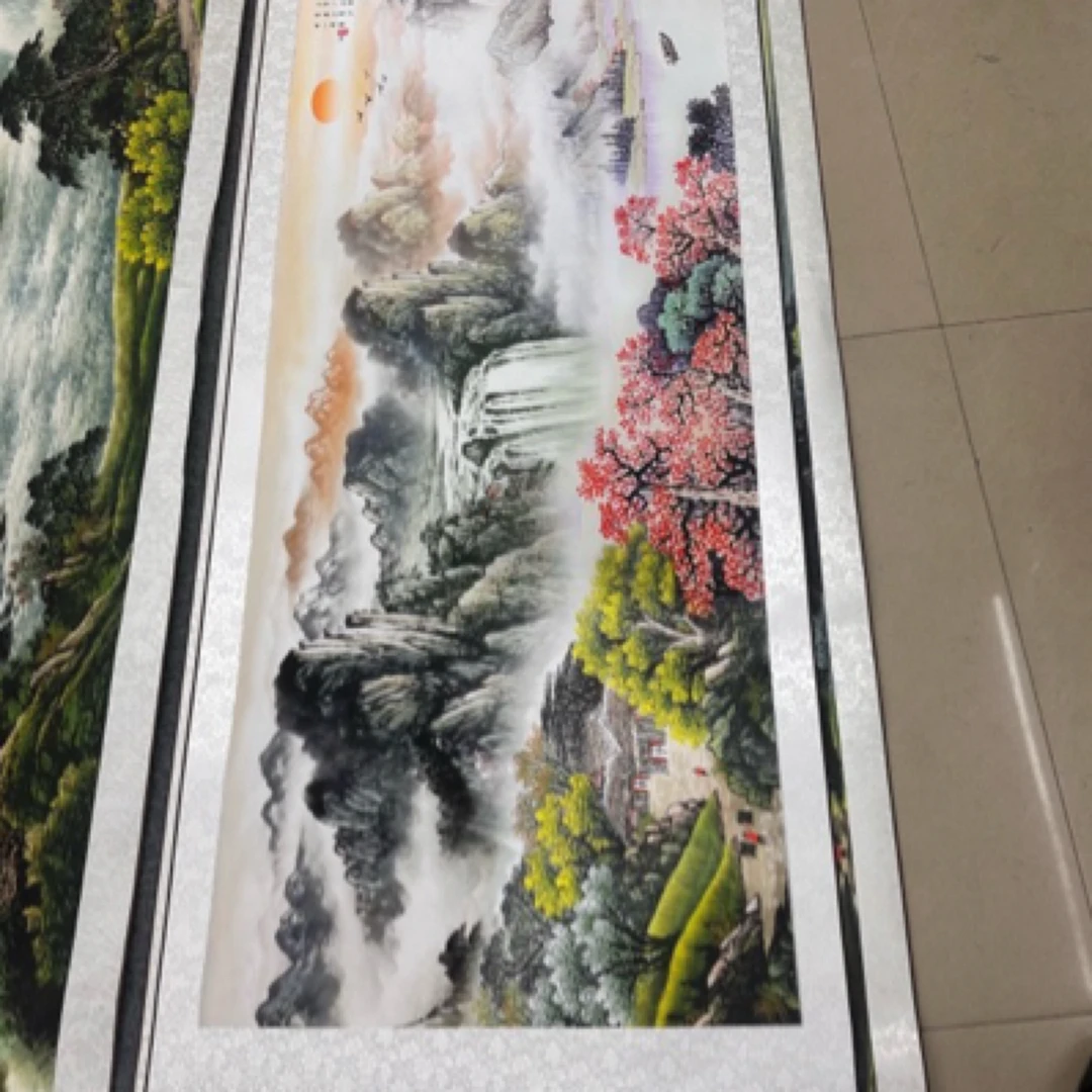 富春山居图2.8✖️96厘米山水卷轴画