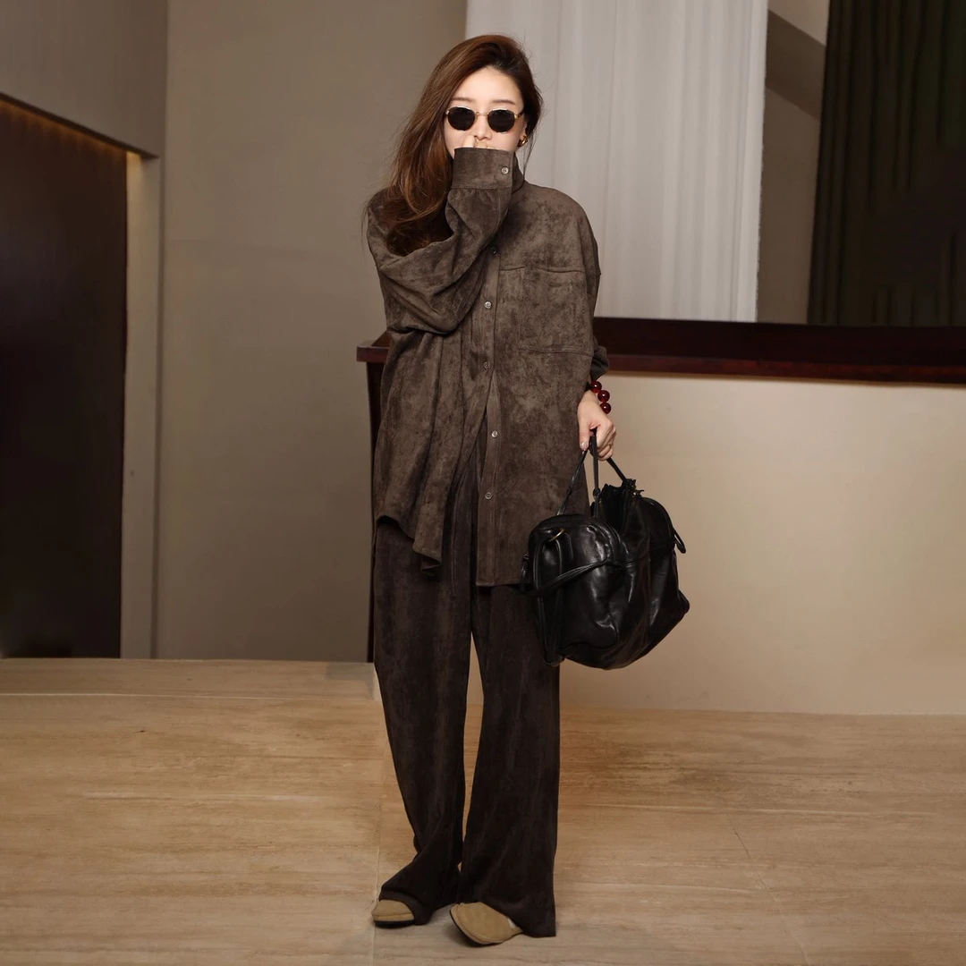 【CHU/2025SSNEW】《崎野》鹿皮绒套装MYH2512