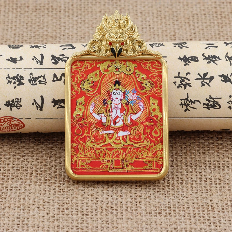 钛钢项链 新款镀金大鹏鸟嘎乌盒钛钢八大守护神吊坠十二生饰品