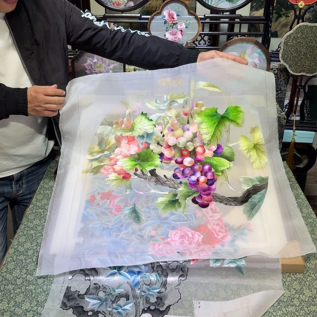 岚***岚刺绣手工苏绣工艺制作技艺精湛