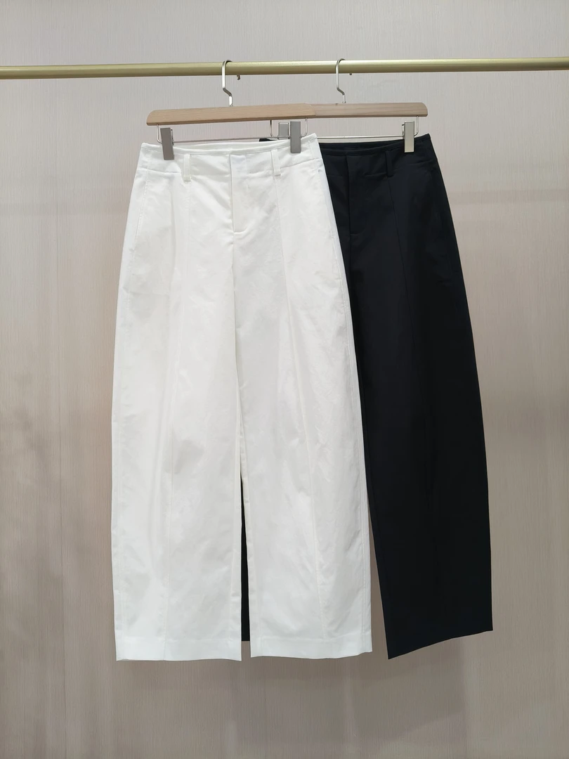 【Hua】10686春季新款女士百搭舒适透气高腰简约宽松香蕉裤休闲裤