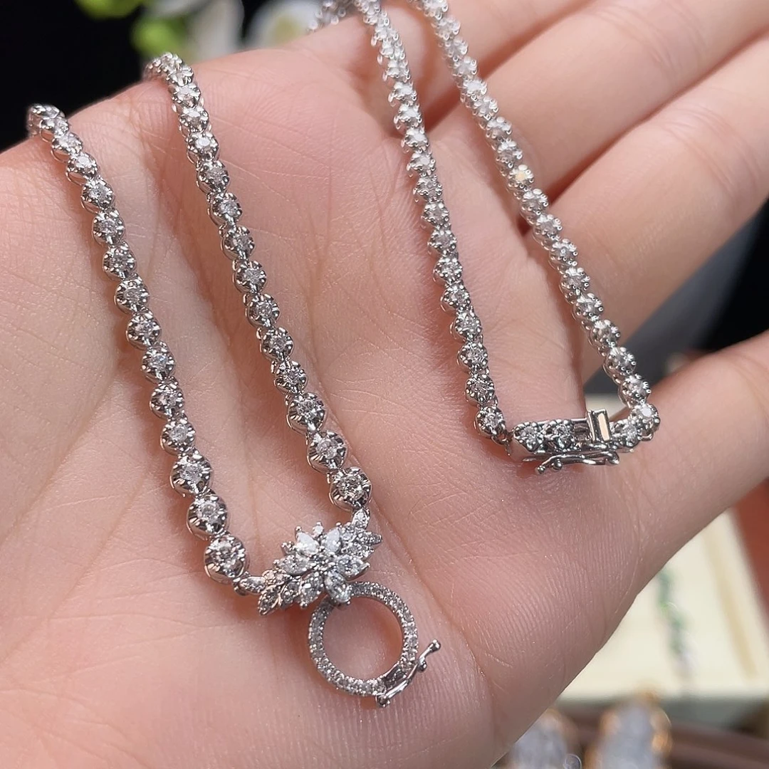 银S925镶嵌颈饰钻石