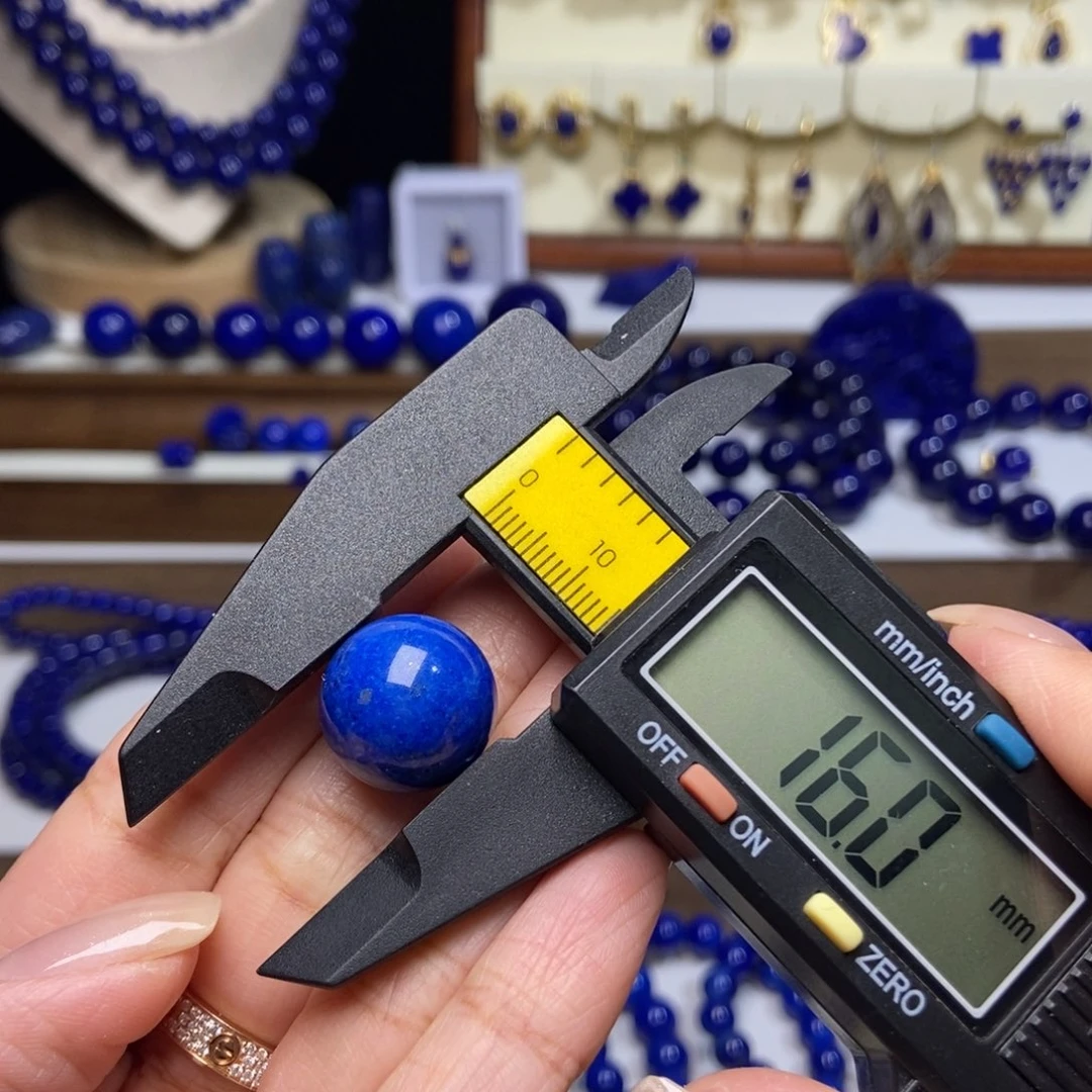 青金石未镶嵌精品单珠16mm