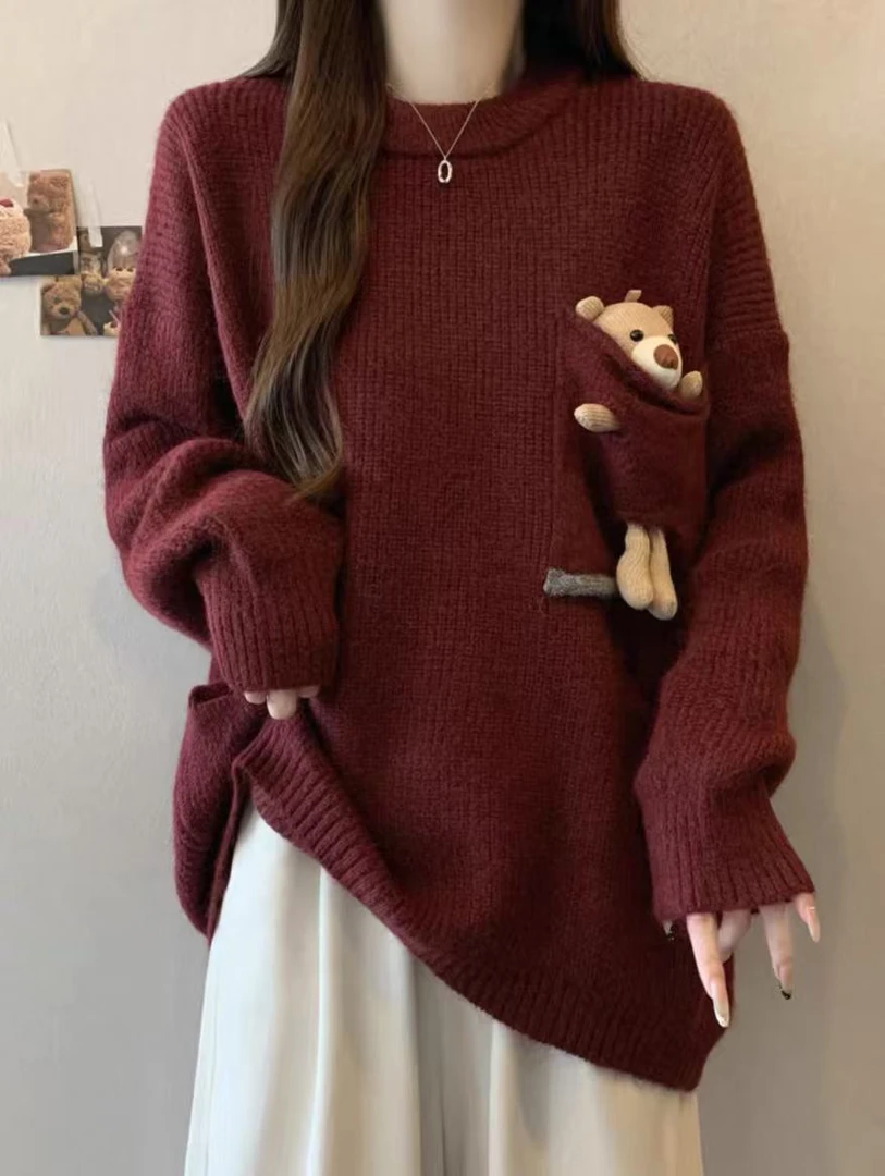 【鑫绒毛衣】冬季小熊限定款毛衣F044