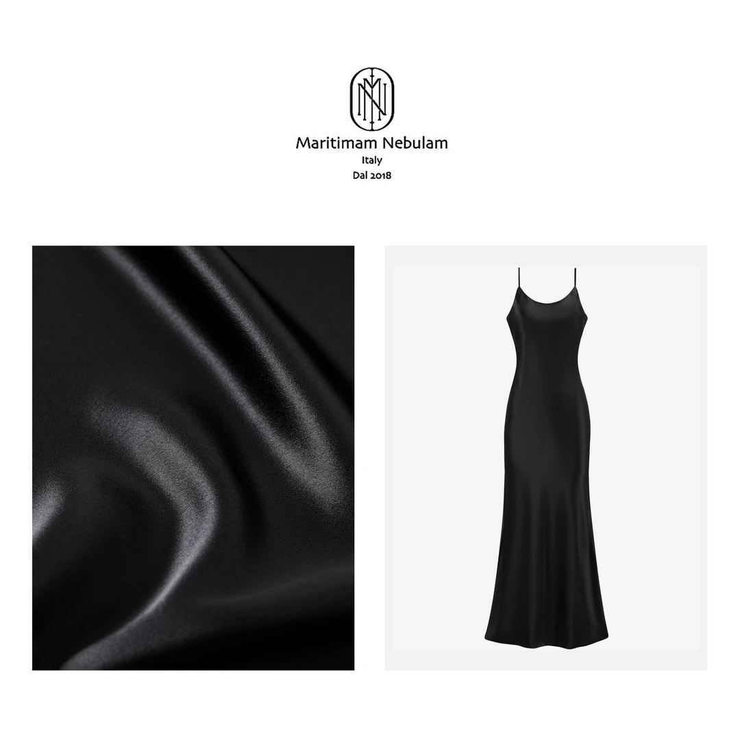 Maritimam Nebulam 【流光岁月】法式高级醋酸缎面垂坠吊带裙 QZ218