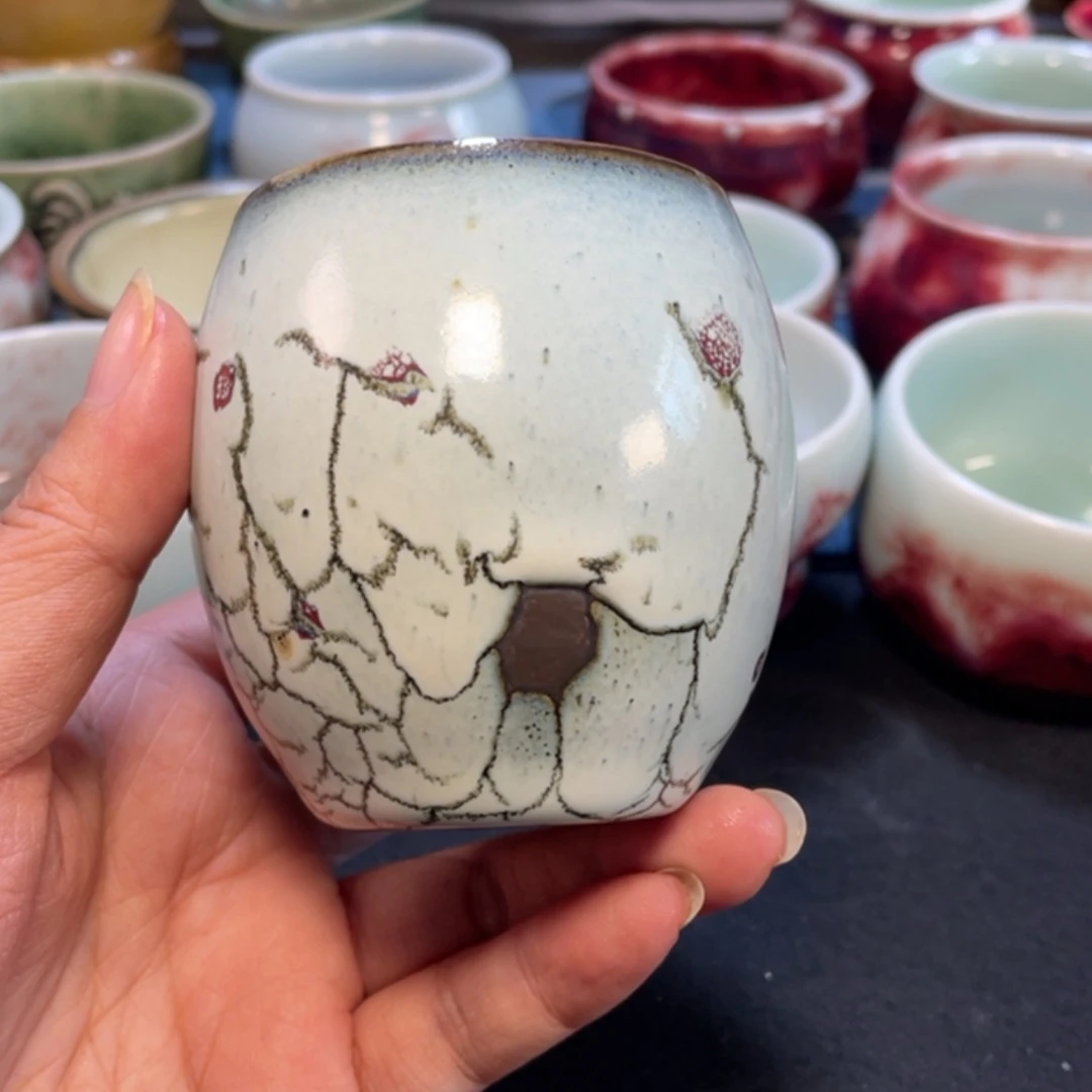 【闪购商品】摆件阳**1踏雪寻梅龙蛋杯