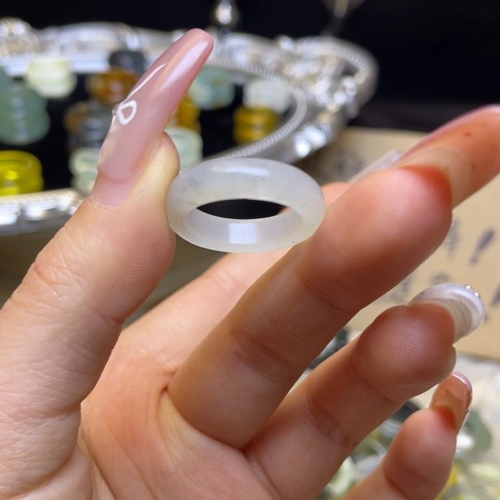 蛇纹石玉合金戒指81-17.4