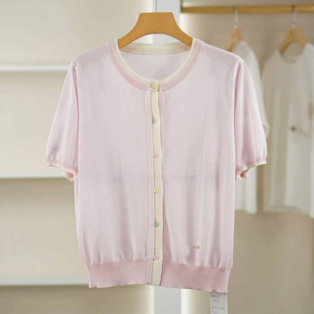 麦迪尚品【品牌单】5042525 春夏短袖针织开衫品牌撤柜女装