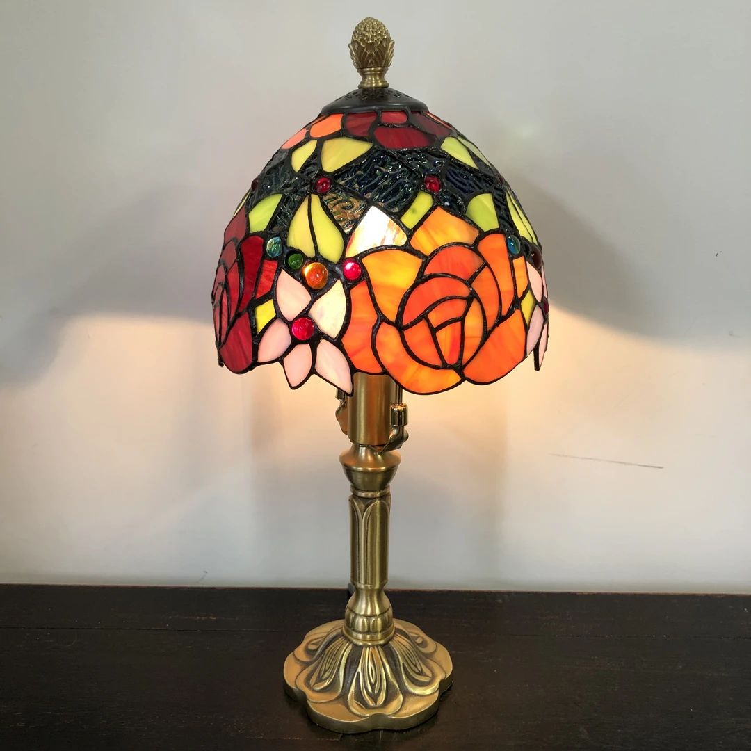 BORCH/博瑞奇蒂凡尼复古创意卧室彩色台灯氛围装饰摆件客厅09416