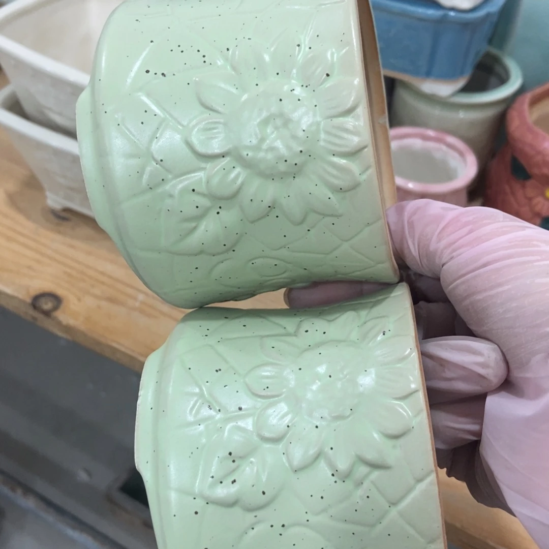 红陶高温陶瓷花盆