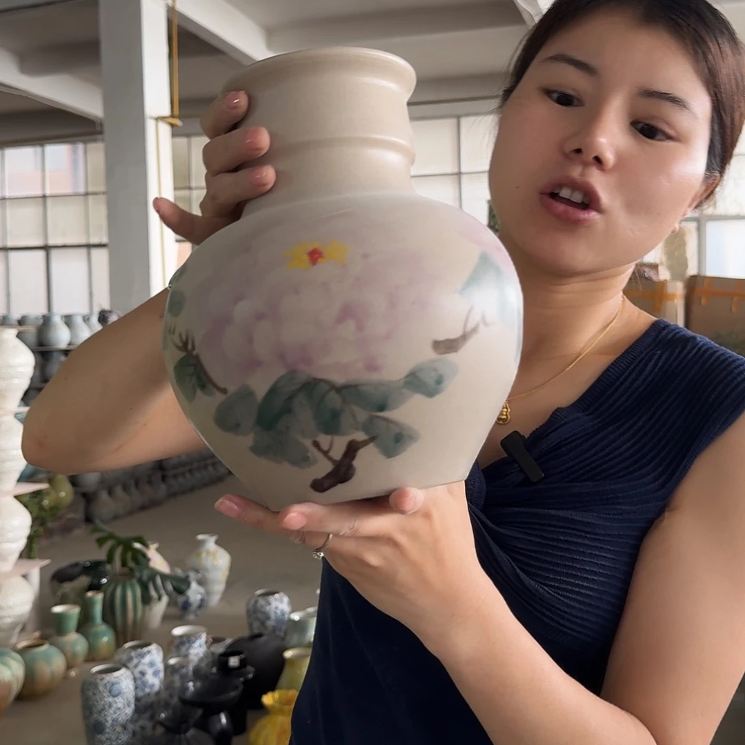 景德镇陶瓷手绘花瓶