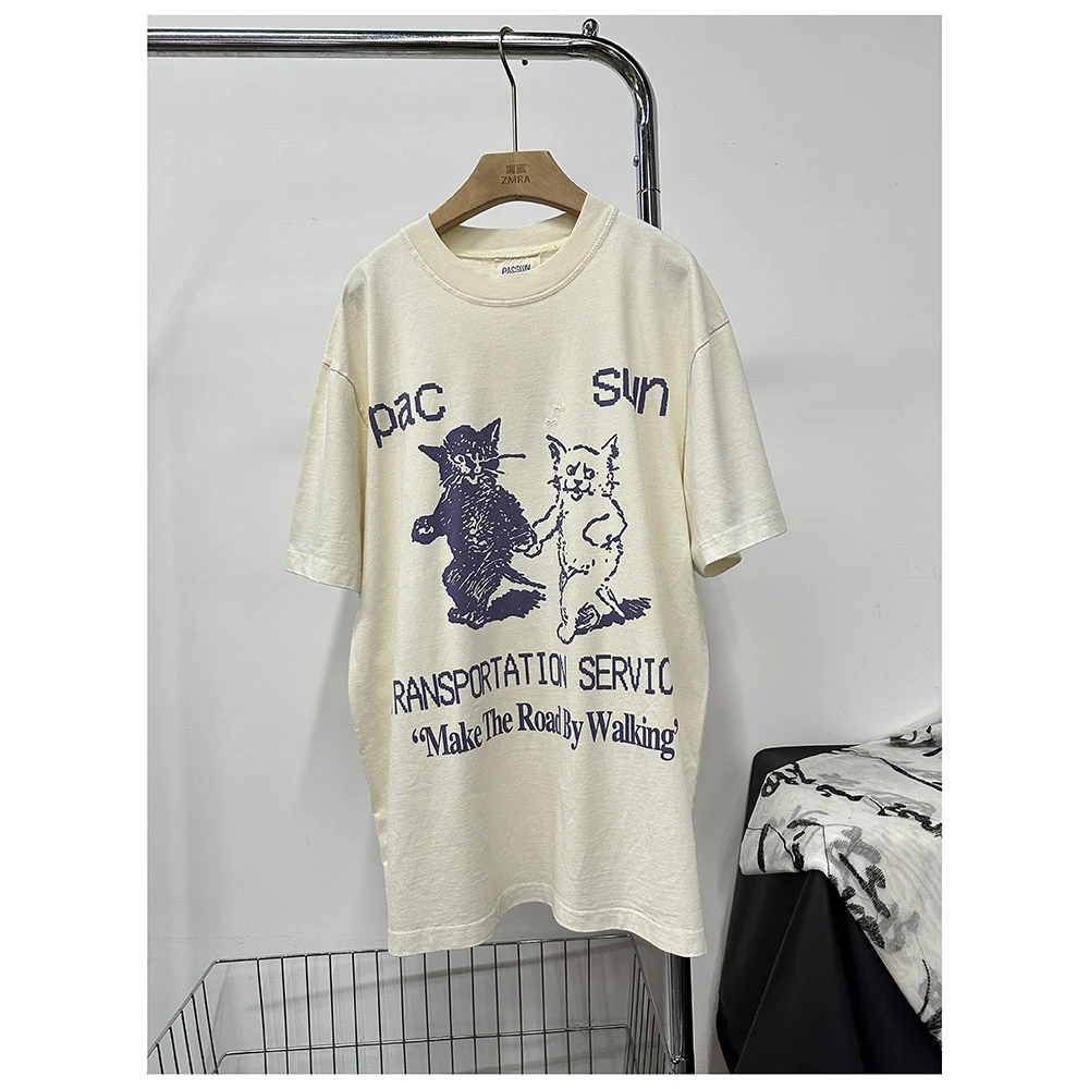 T521  秋季新款时尚百搭印花短袖T恤