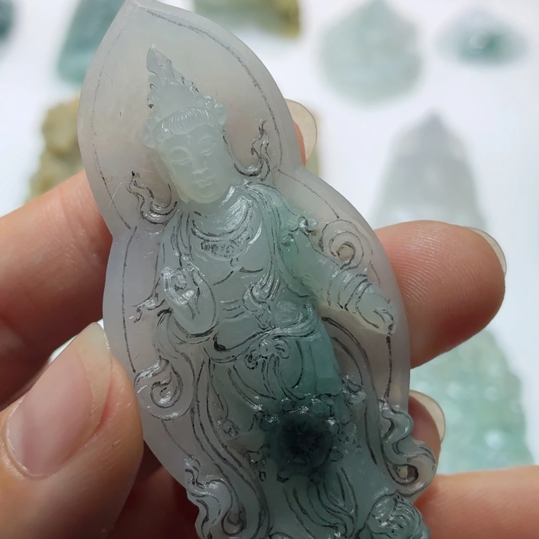 定制翡翠未镶嵌毛货