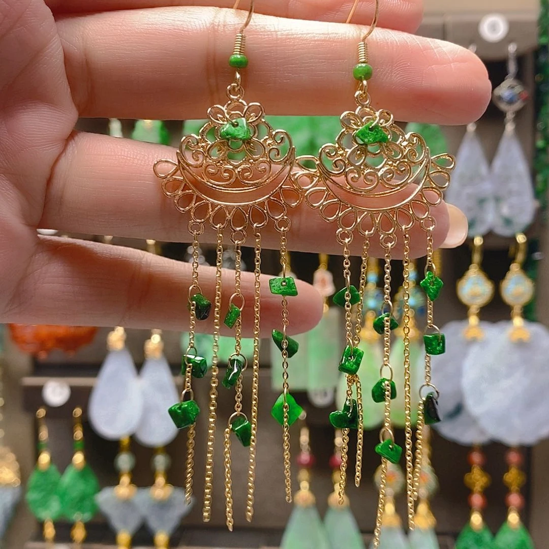 未镶嵌翡翠耳饰翡翠