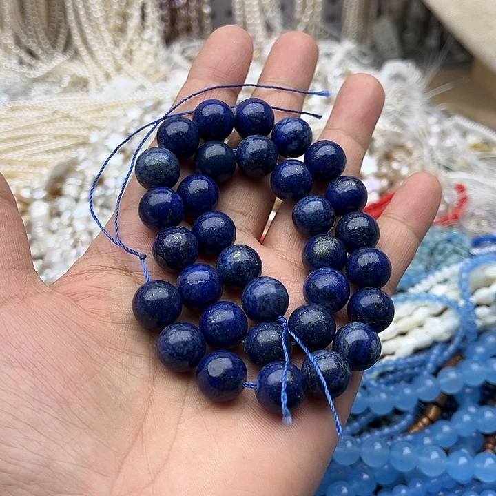 玛瑙/玉髓未镶嵌珠宝半成品一条12mm左右青金