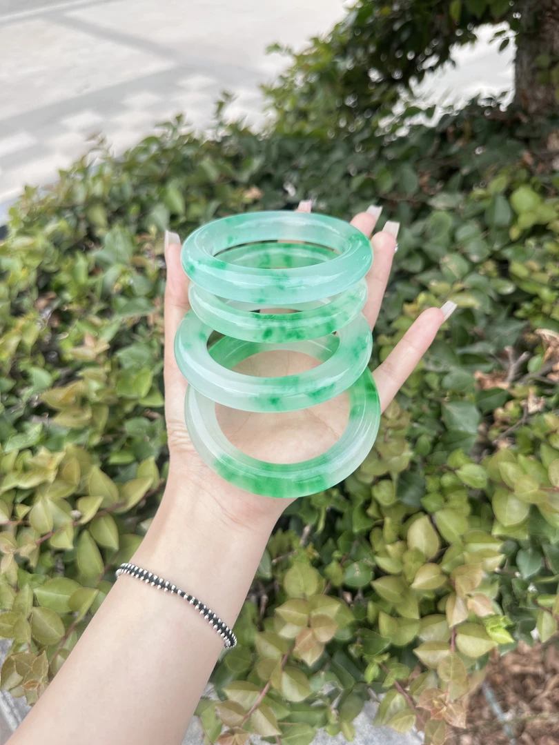 小田专属 冰透胖圆手镯【高货冰冰翠】时尚显白