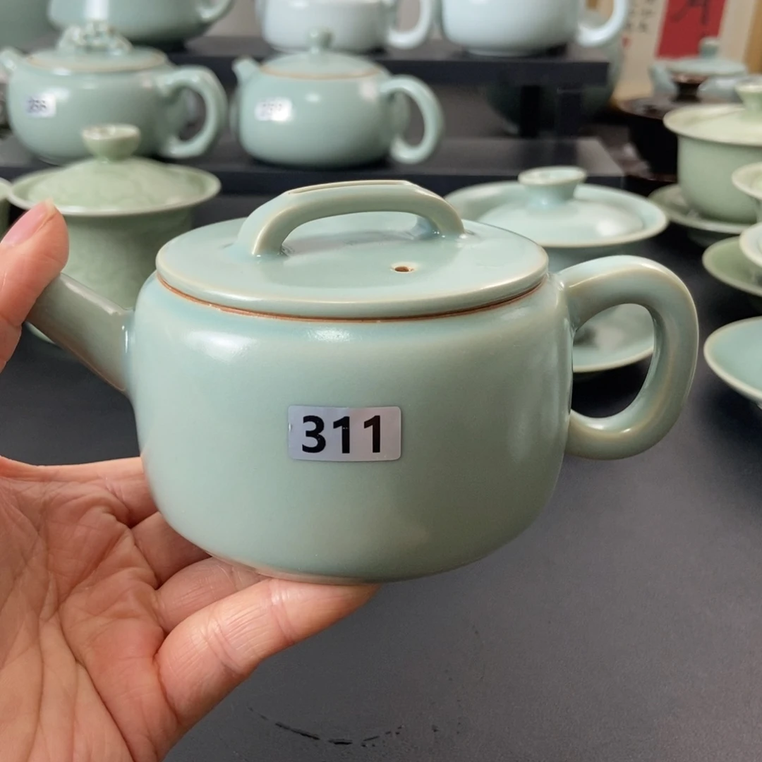 用***6二级品仿古釉汉瓦壶无礼盒