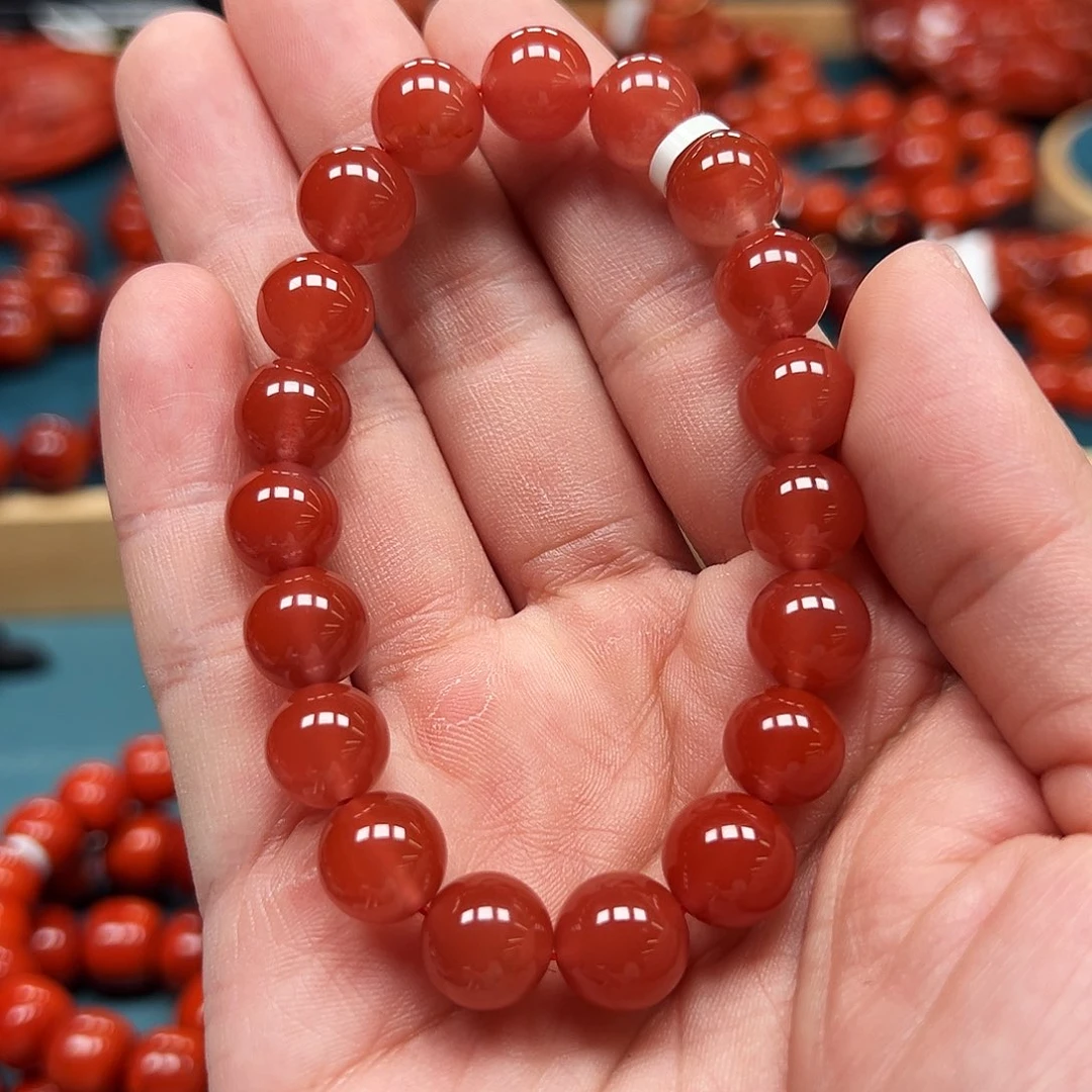 南红玛瑙未镶嵌手链原矿10m典藏版