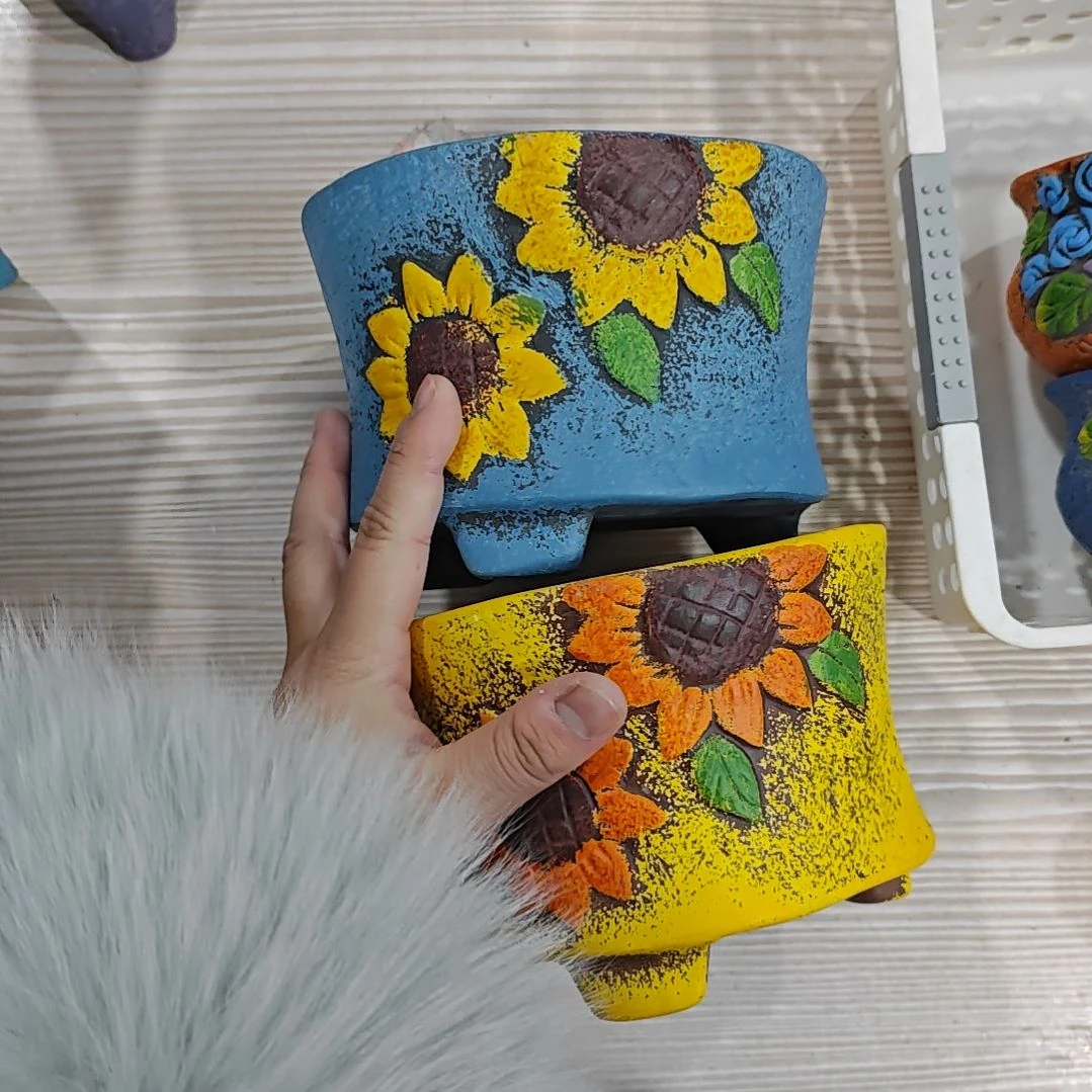 红陶吸水透气的白陶花盆凑满12发货