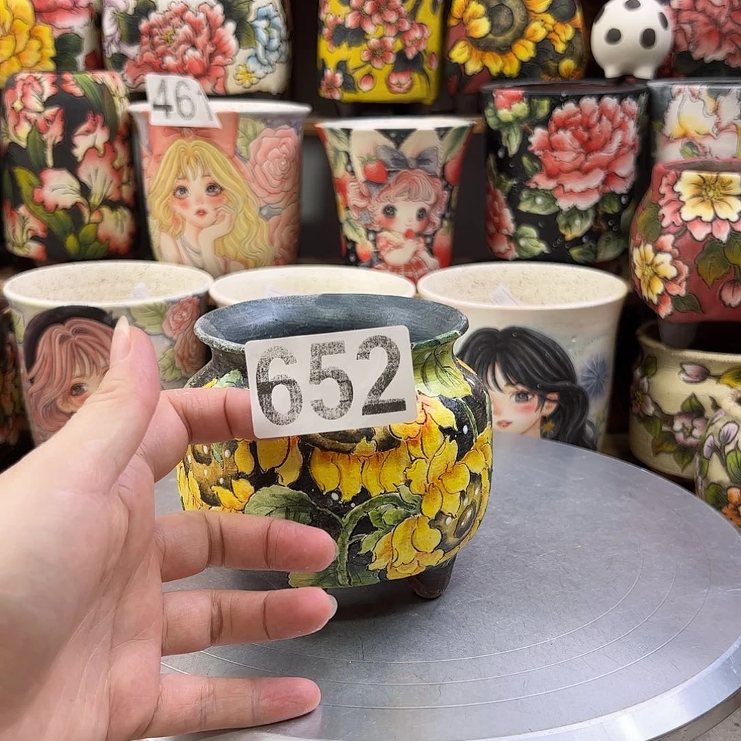 景德镇陶瓷花盆雅*