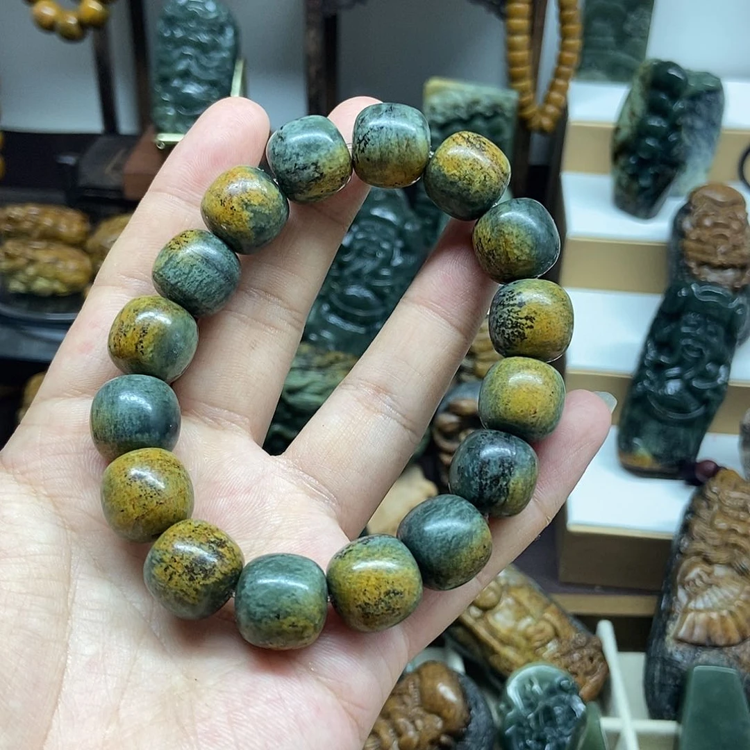 手串未镶嵌岫岩河磨玉（透闪石质玉）༺****༻