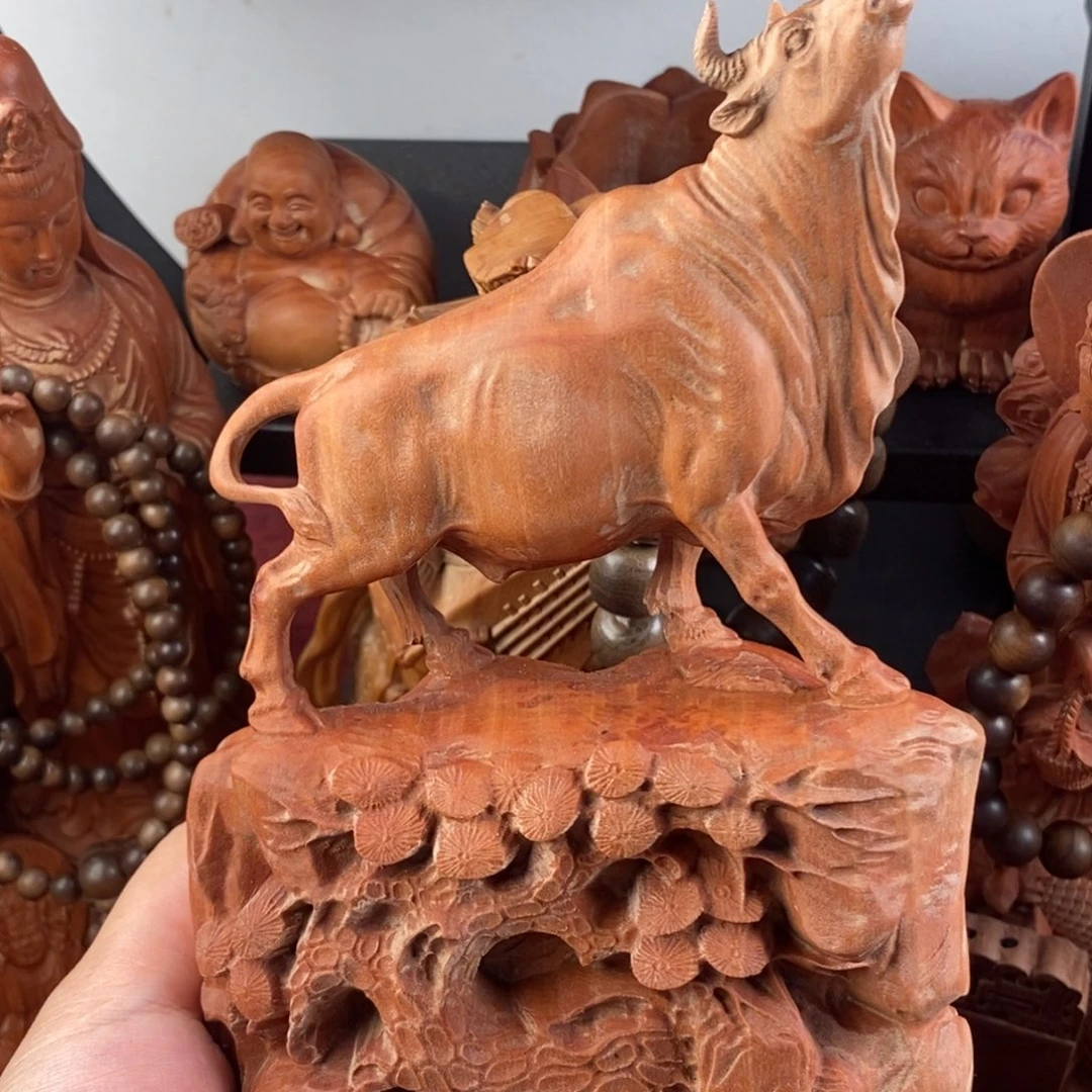 d***r檀香木手串/手链老山檀牛摆件奶香