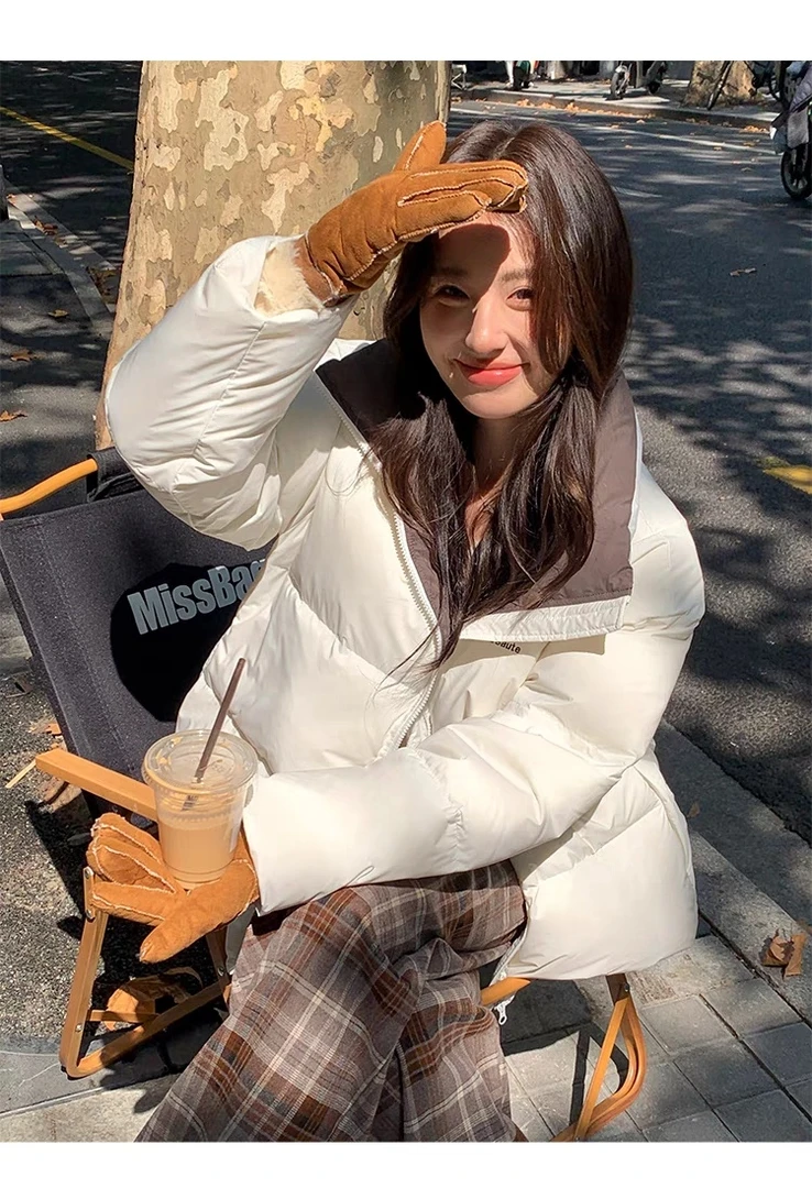 329--短款加厚羽绒服女冬季保暖时尚休闲百搭外套