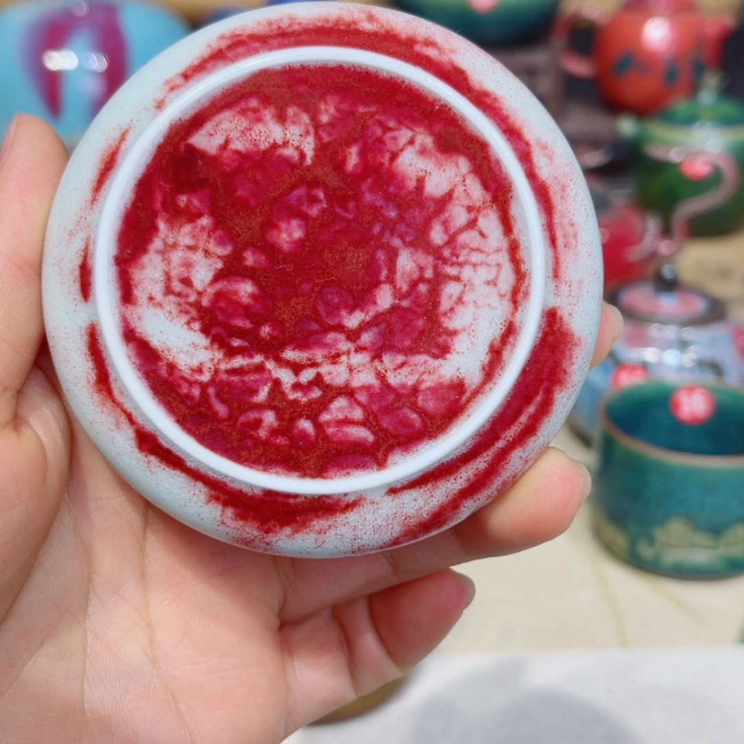 闲***致瓷片禹州钧瓷艺术作品