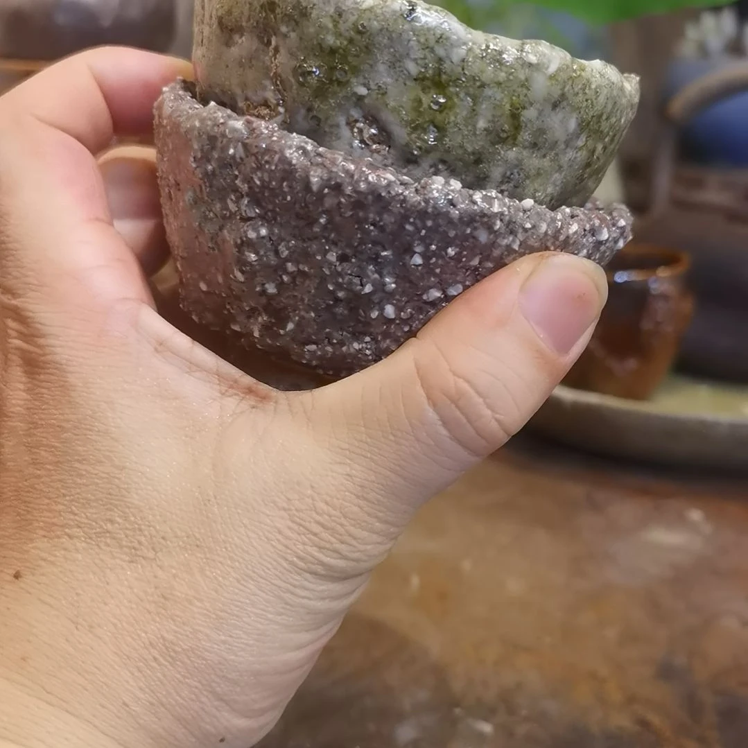 上***签瓷片手工高温原矿窑变不退不换